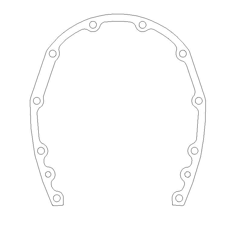Chevrolet Gen-1 Small Block V8 .020in Rubber Coated Steel Timing Cover Gasket