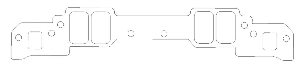 Chevrolet Gen-1 Small Block V8 .047in Fiber Intake Manifold Gasket Set, 1.350in x 2.250in Port, 18 Degr