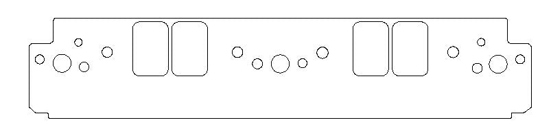 Chrysler W8 Head V8 .031in Fiber Intake Manifold Gasket Set, 1.450in x 2.200in Ports