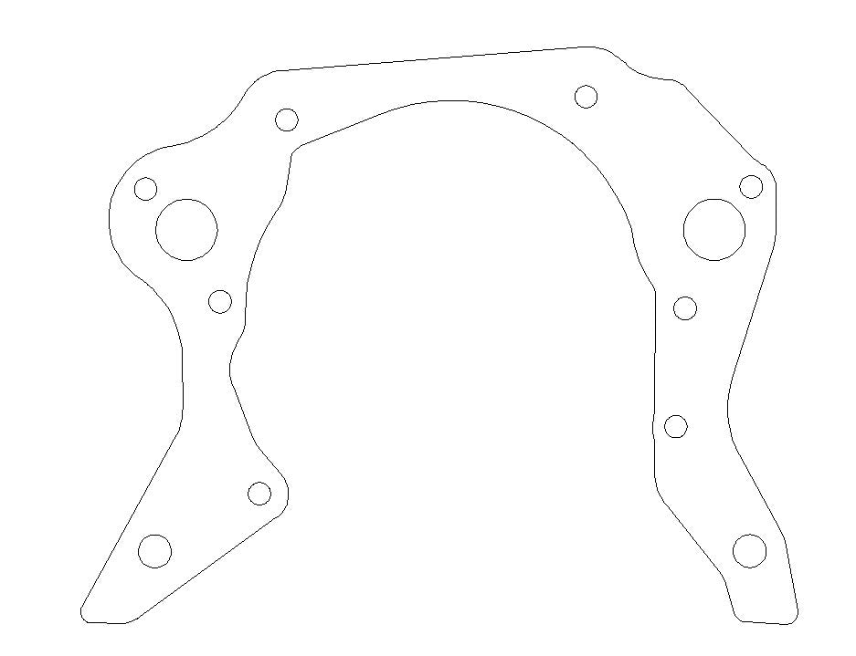 Ford Windsor .020in Rubber Coated Steel Timing Cover Gasket, SVO