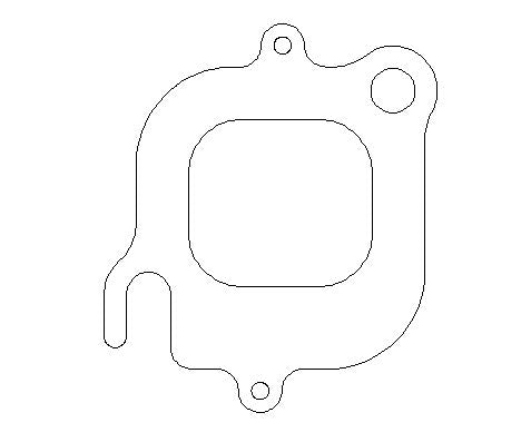 Ford SVO V8 .040in MLS Exhaust Manifold Gasket Set, 1.545in x1.700in Ports
