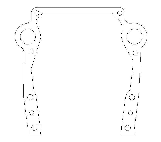 Oldsmobile Gen-2 Rocket V8 .020in Fiber Timing Cover Gasket
