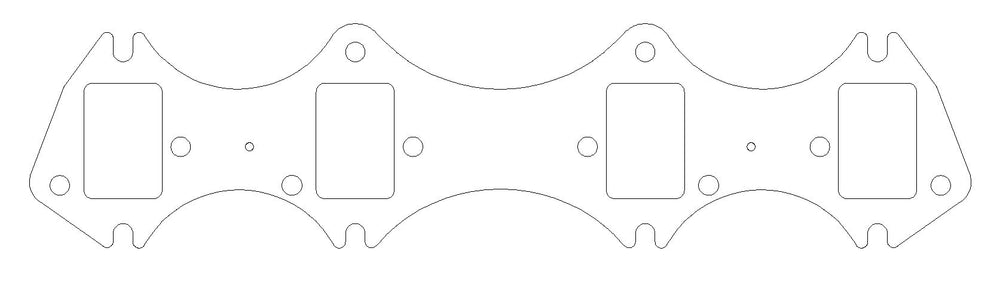 Ford Gen-1 FE V8 .030in MLS Exhaust Manifold Gasket Set, 1.560in x 2.320in Square Ports