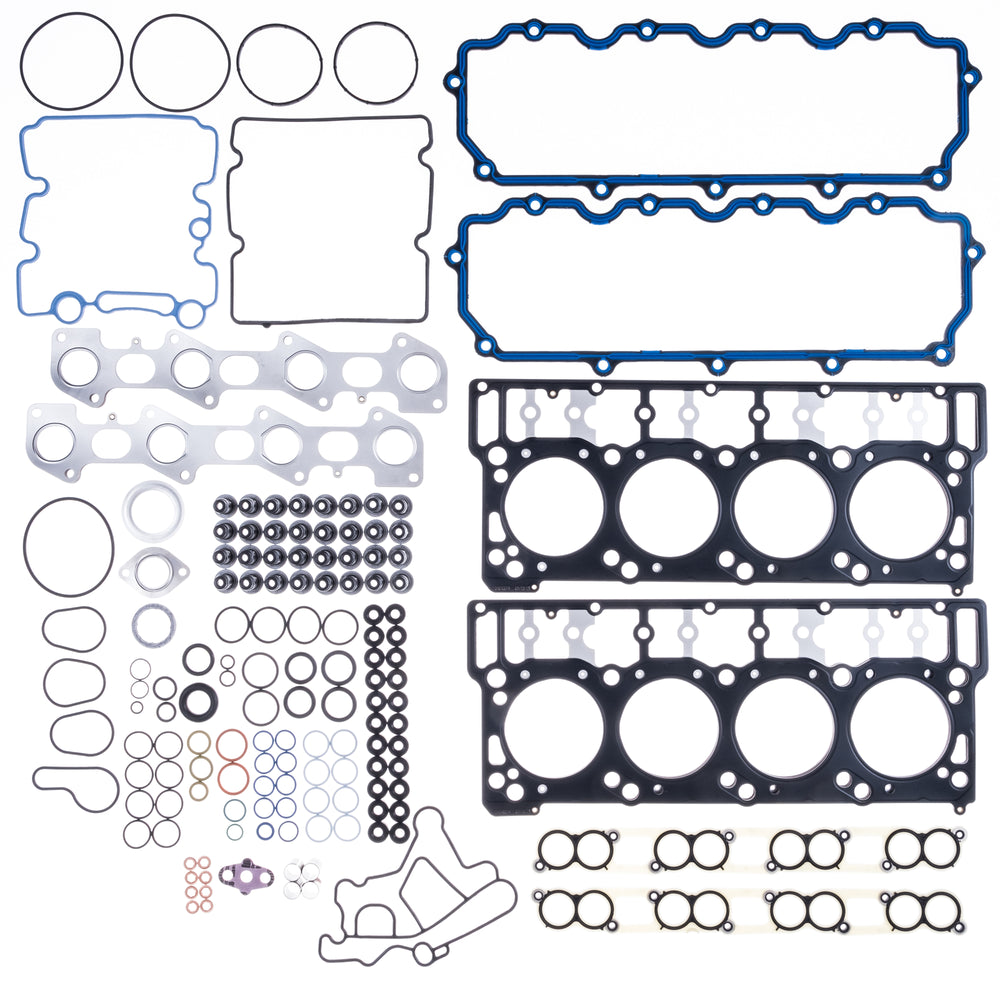 Ford 6.0L Power Stroke Top End Gasket Kit, 96mm Bore, .062in MLX Cylinder Head Gasket, 18mm Dowels
