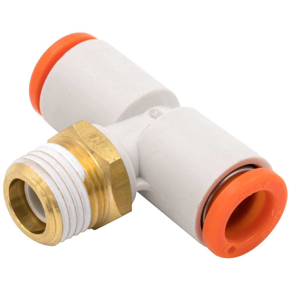 DEDENBEAR AIR LINE TEE, 1/4" OD QUICK DISCONNECT TO 1/8" NPT