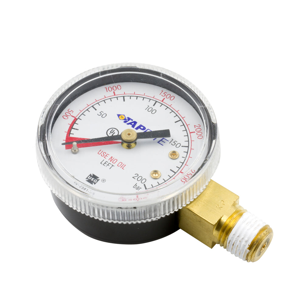 DEDENBEAR GAUGE HIGH PRESSURE FOR CO2 REGULATOR (0 TO 3000 PSI)