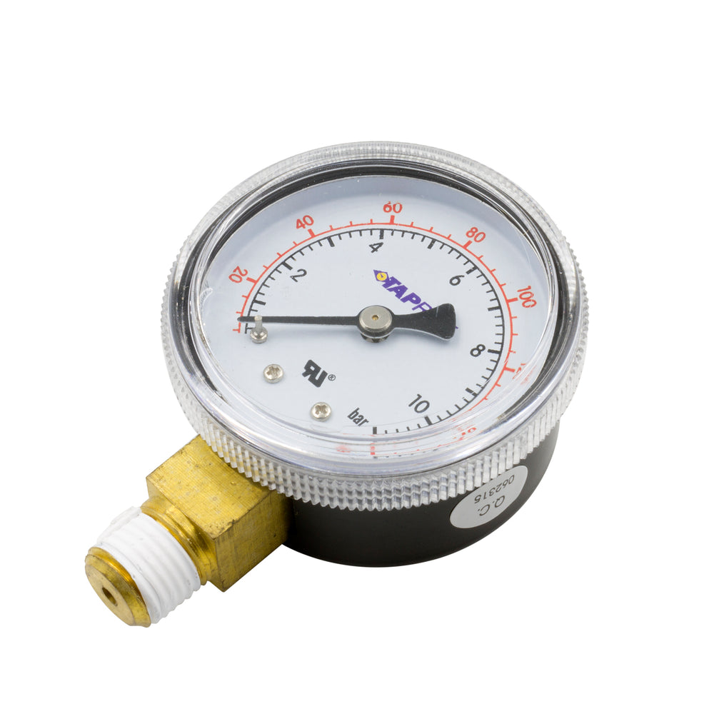 DEDENBEAR GAUGE LOW PRESSURE FOR CO2 REGULATOR (0 TO 160 PSI)