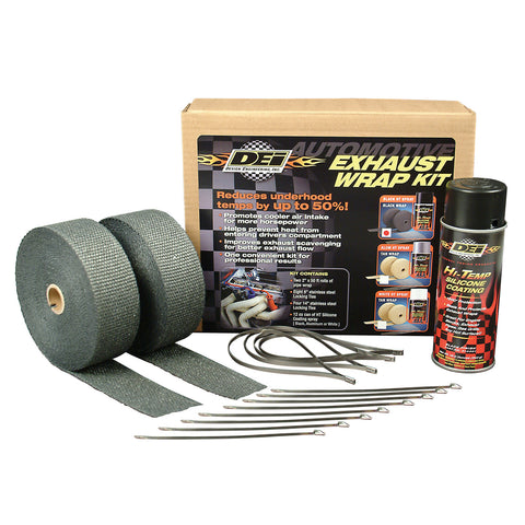 Automotive Exhaust & Header Wrap Kit - Black