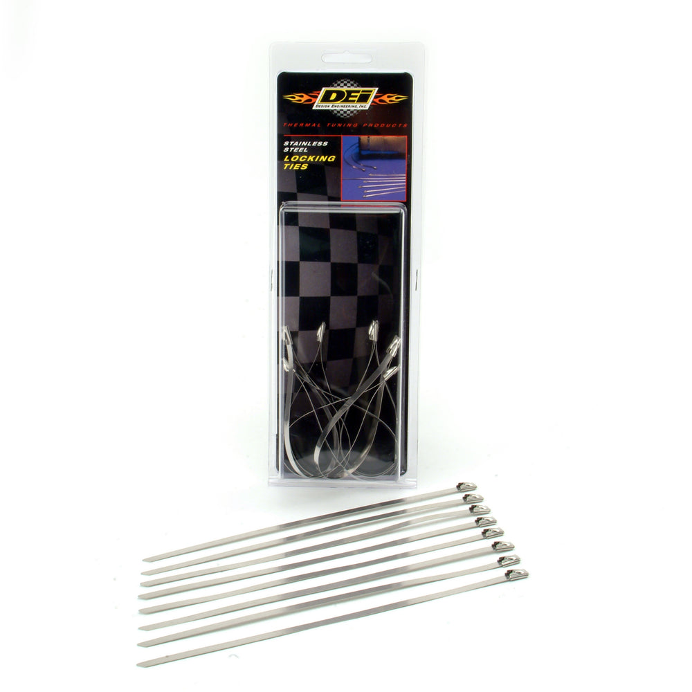 Stainless-Steel Locking Ties 8in (8 Per Pack)