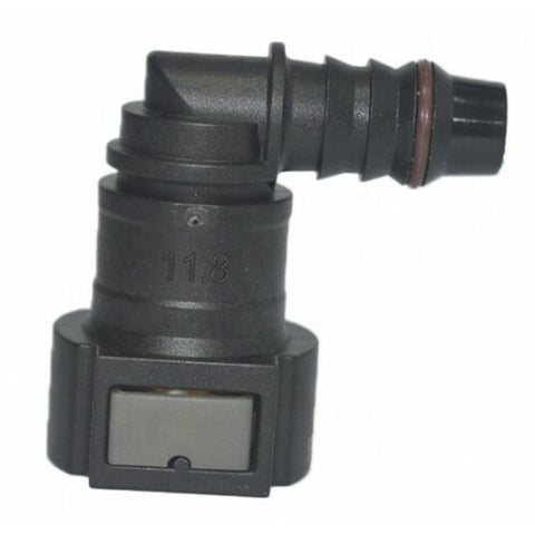 Quick Connect Plastic EFI Adapter 3/8 to 8AN Hose - 90 Degree
