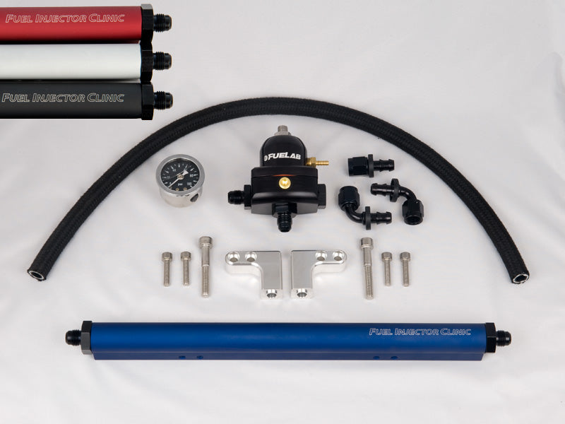 Complete DSM Fuel Rail Kit With -8 AN Inlet & -6 AN Return Fittings