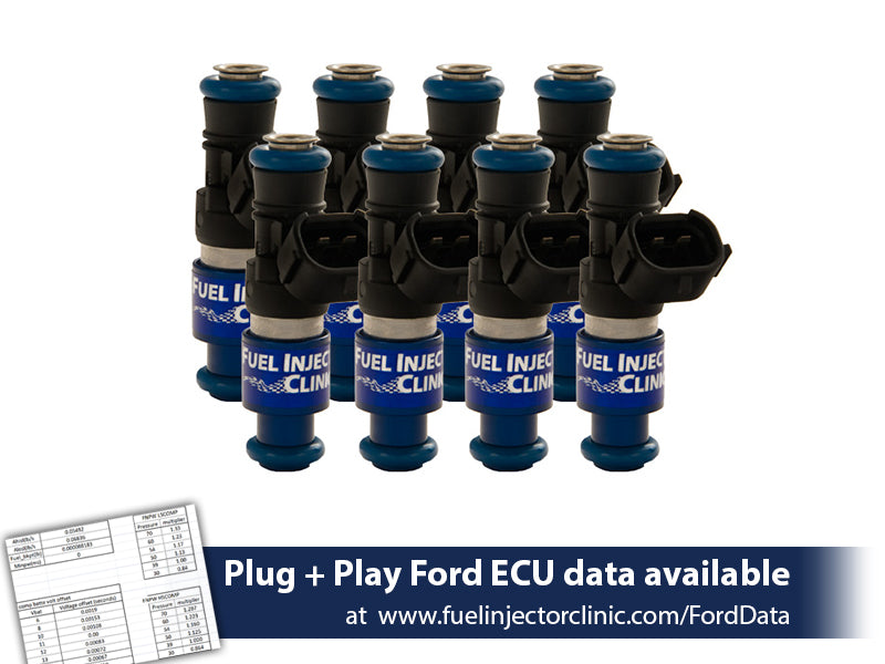 2150cc (200 lbs/hr at 43.5 PSI fuel pressure) FIC Fuel  Injector Clinic Injector Set for Ford Shelby