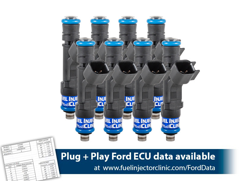 525cc (50 lbs/hr at 43.5 PSI fuel pressure) FIC Fuel  Injector Clinic Injector Set for Ford F150 (19