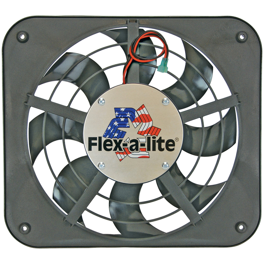 Flex-A-Lite Fan Electric 12" single shrouded Lo-Profile S-blade puller fan w/ controls