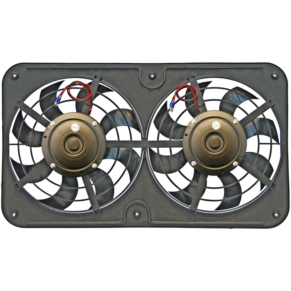 Flex-A-Lite Fan Electric 12 1/2" dual shrouded pusher Lo-Profile S-blade  w/ controls