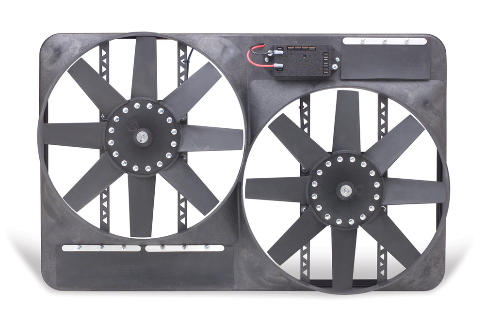Flex-A-Lite Fan Electric 13 1/2" dual shrouded puller w/variable speed control, '00-'04 Chevy/GM 27 1/2 " Radiator