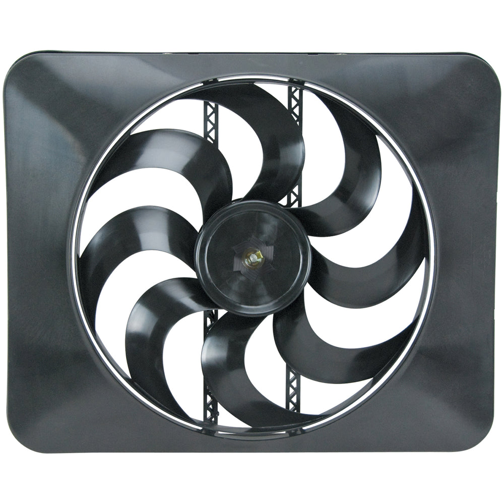 Flex-A-Lite Fan Electric 15" Black Magic X-Treme single shrouded puller w/ controls, universal