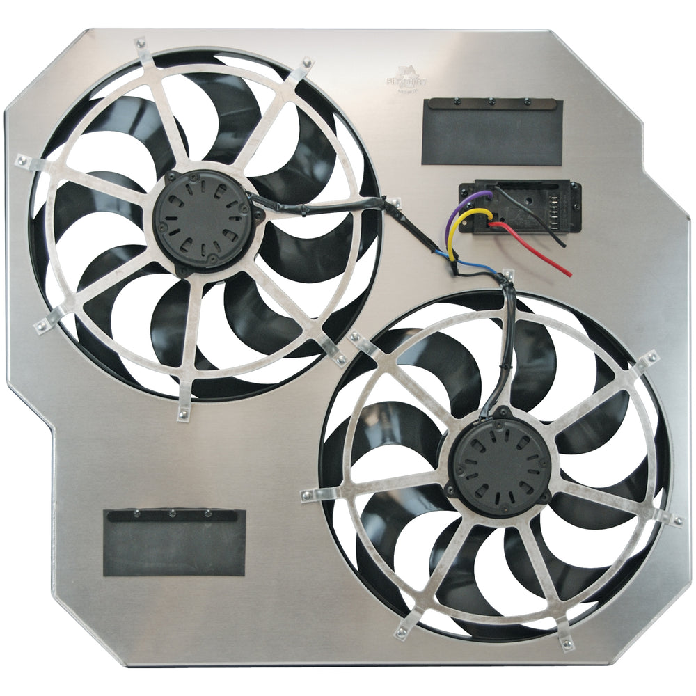 Flex-A-Lite Fan Electric 15" dual shrouded puller w/ variable speed control, '03-'09 Dodge Cummins Diesel