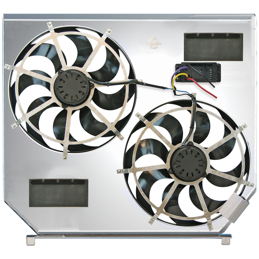 Flex-A-Lite Fan Electric 15" dual shrouded puller w/ variable speed control, '98-'03ford F250 7.3L Diesel