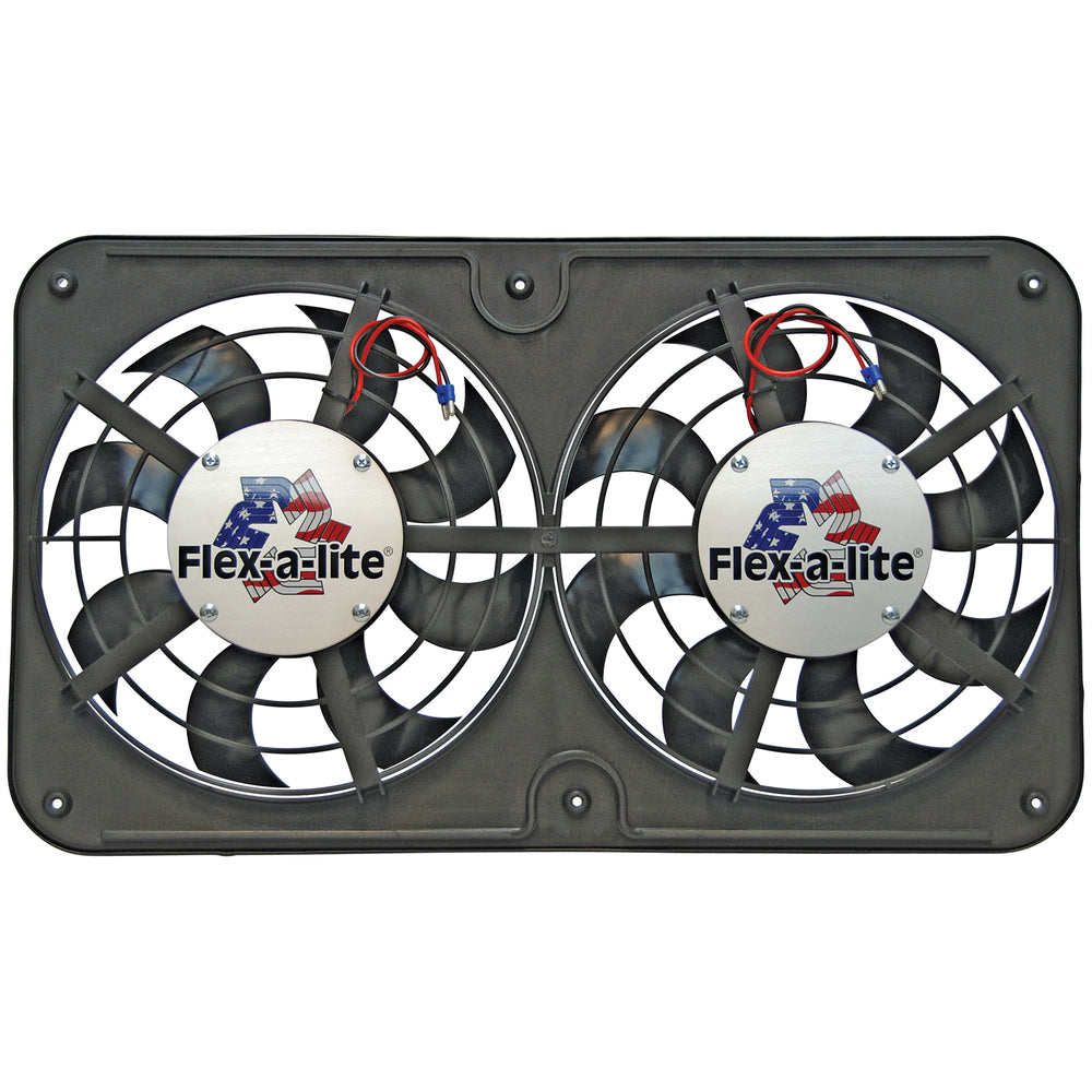 Flex-A-Lite Fan Electric 12 1/8" dual shrouded puller Lo-Profile S-blade w/ variable speed control