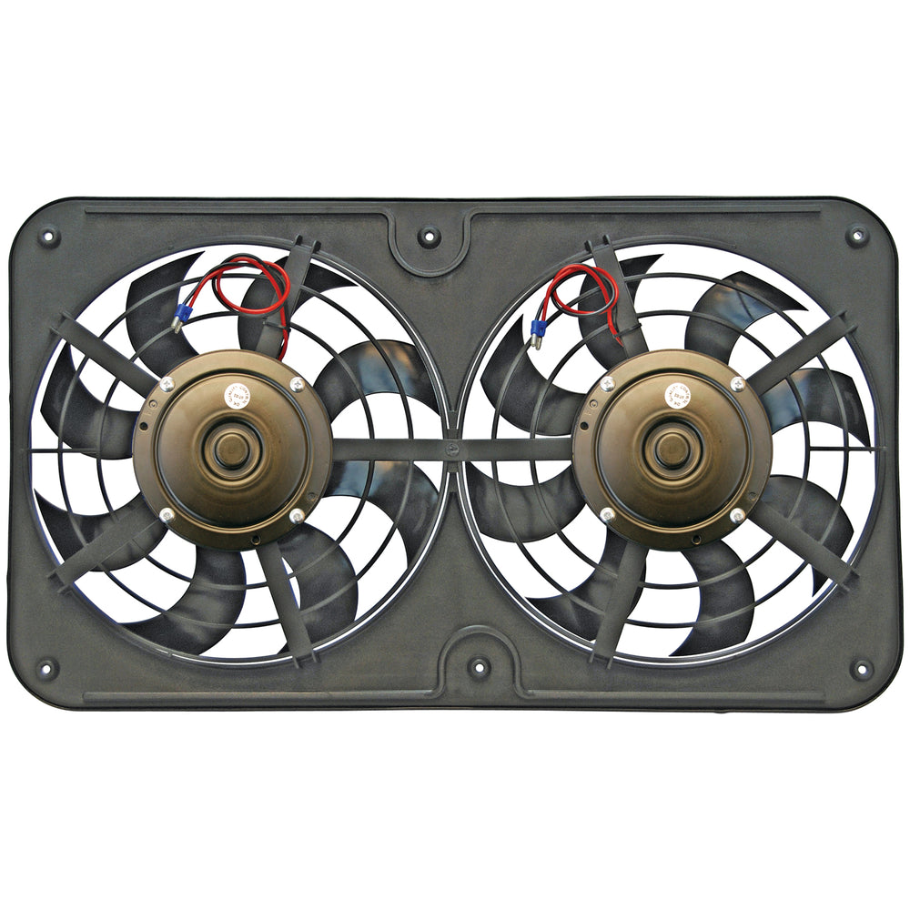 Flex-A-Lite Fan Electric 12 1/8" dual shrouded pusher Lo-Profile S-blade w/ variable speed control