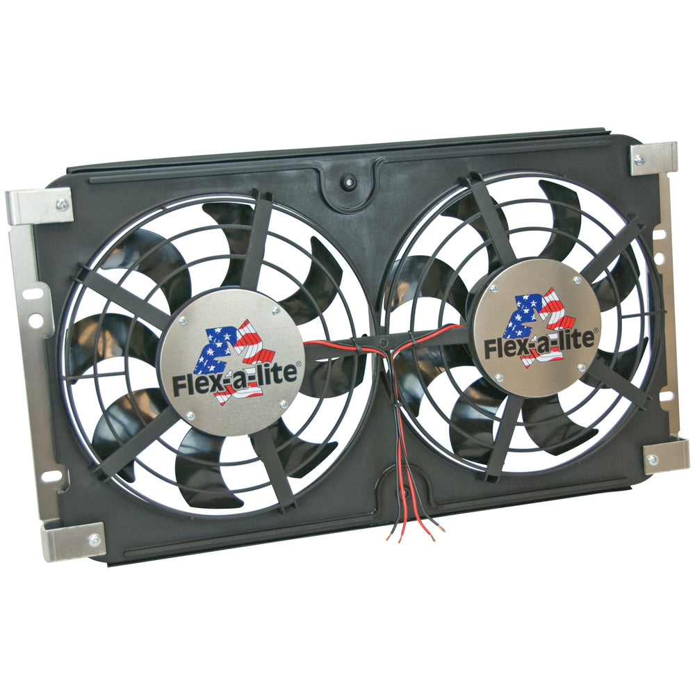 Flex-A-Lite Fan Electric 12 1/8" dual shrouded puller S-Blade w/ variable speed control 73-86 Jeep CJ