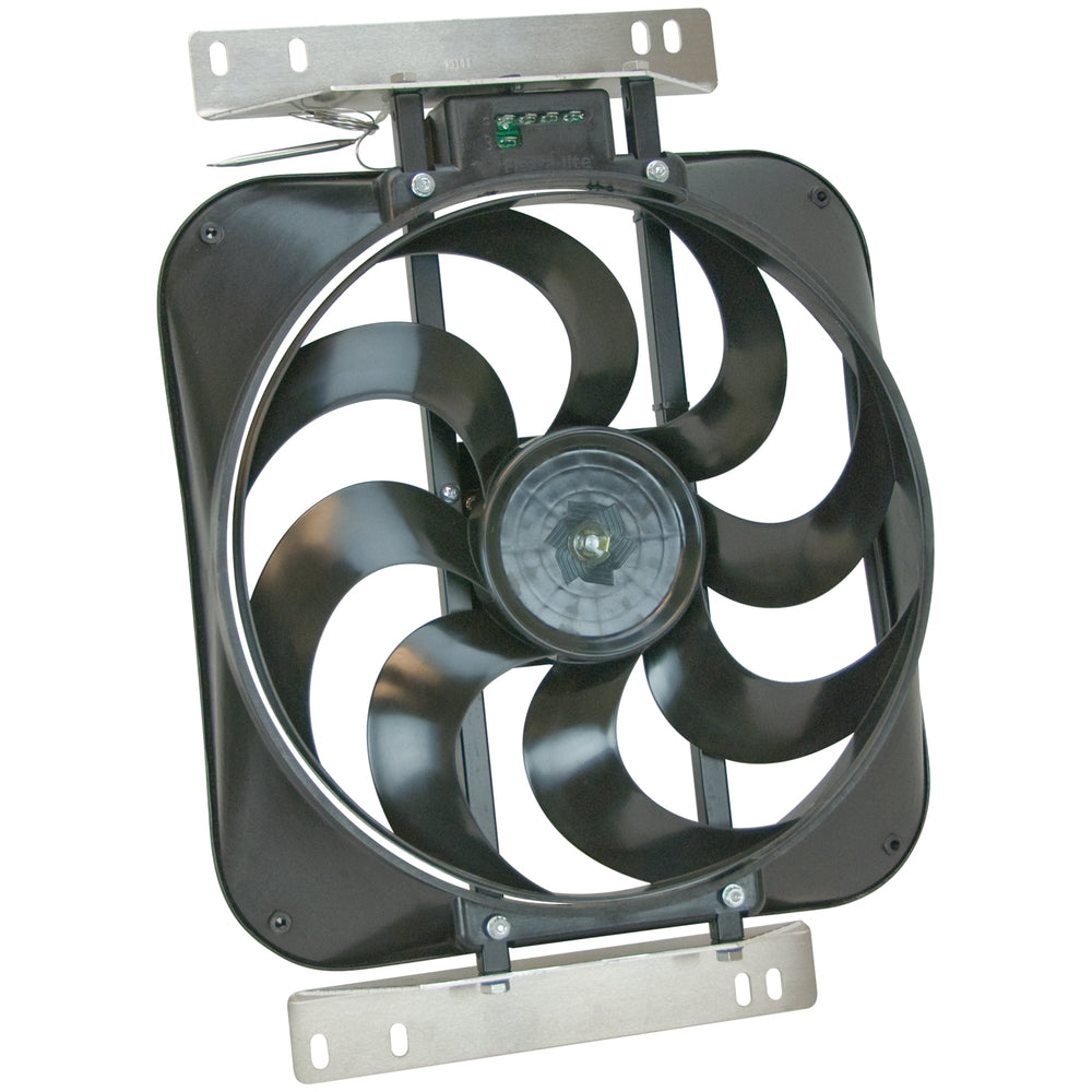 Flex-A-Lite Fan Electric 15" single s-blade shrouded puller w/ controls, 84'- 96' Toyota 4WD