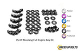 Ford Mustang (2005-2009) Titanium Dress Up Bolts Full Engine Bay Kit - DressUpBolts.com