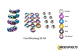 Ford Mustang (1999-2004) Titanium Dress Up Bolts Engine Bay Kit - DressUpBolts.com
