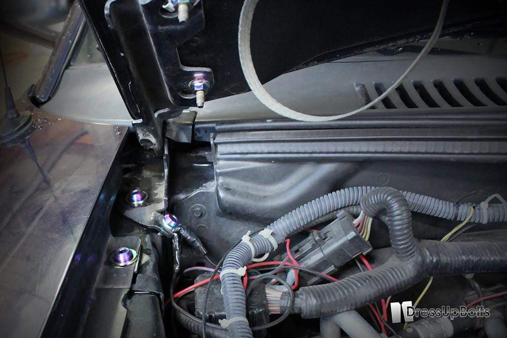 Ford Mustang (19992004) Titanium Dress Up Bolts Engine Bay Kit