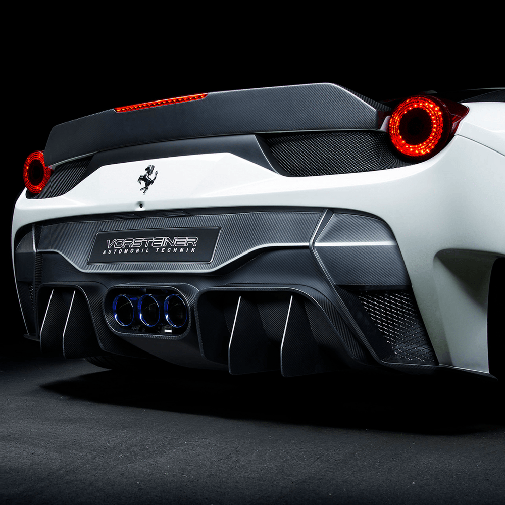 Ferrari 458 Italia VX Aero Rear Bumper w/ Rear Diffuser (incl. Exhaust Tips)