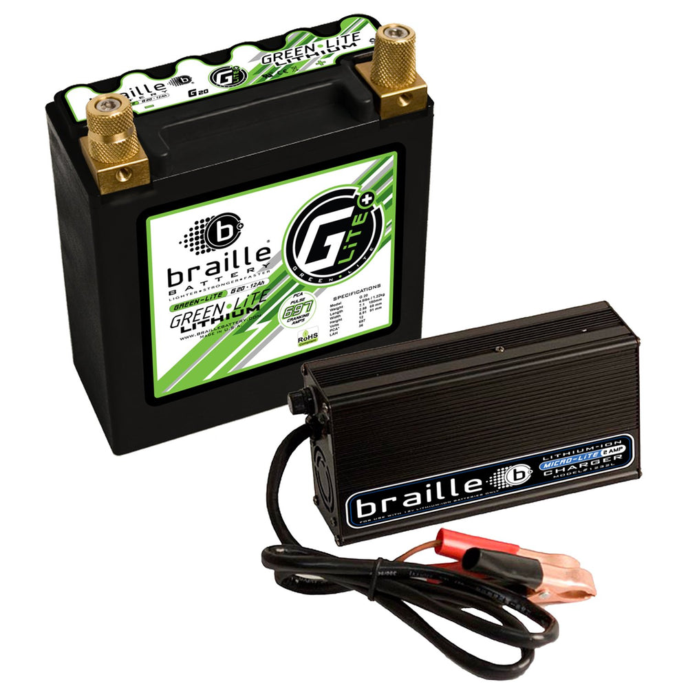G20C - GreenLite (Automotive Spec) Lithium Battery & 6 Amp Lithium Charger Combo