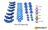 Honda Civic EG (1992-1995) Titanium Dress Up Bolts Full Engine Bay Kit - DressUpBolts.com