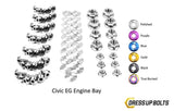 Honda Civic EG (1992-1995) Titanium Dress Up Bolts Full Engine Bay Kit - DressUpBolts.com