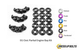Honda Civic EG (1992-1995) Titanium Dress Up Bolts Partial Engine Bay Kit - DressUpBolts.com
