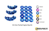 Honda Civic EG (1992-1995) Titanium Dress Up Bolts Partial Engine Bay Kit - DressUpBolts.com