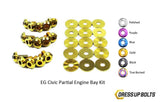 Honda Civic EG (1992-1995) Titanium Dress Up Bolts Partial Engine Bay Kit - DressUpBolts.com