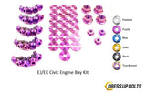 Honda Civic EK/EJ (1996-2000) Titanium Ti Dress Up Bolts Engine Bay Kit - DressUpBolts.com