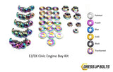 Honda Civic EK/EJ (1996-2000) Titanium Ti Dress Up Bolts Engine Bay Kit - DressUpBolts.com