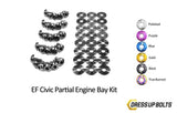 Honda Civic EF (1988-1991) Titanium Dress Up Bolts Partial Engine Bay Kit - DressUpBolts.com