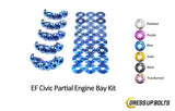 Honda Civic EF (1988-1991) Titanium Dress Up Bolts Partial Engine Bay Kit - DressUpBolts.com