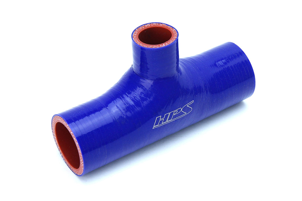 Silicone Tee Hose Adapter,High Temp 4-ply Reinforced,1-3/4" ID,Blue