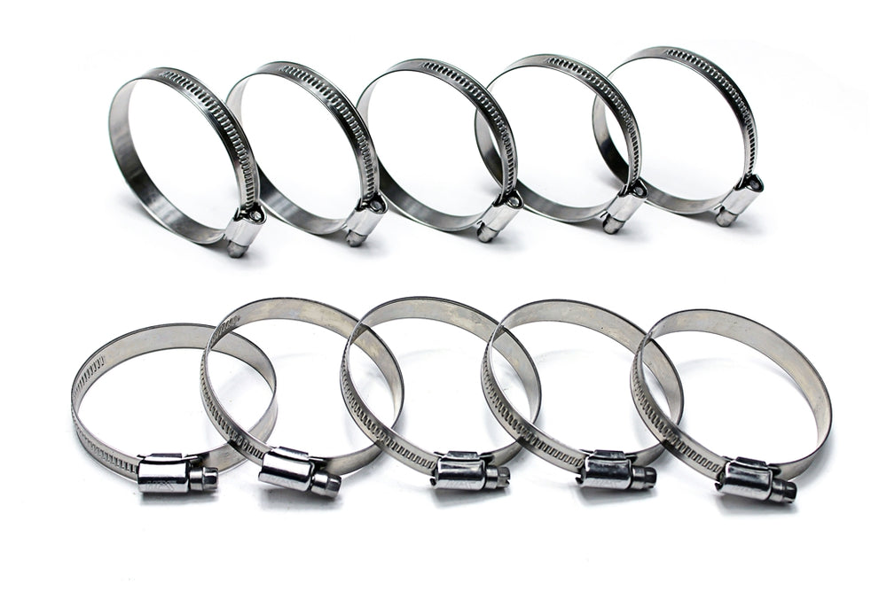 Stainless Steel Embossed Hose Clamp,Size #24,Effective Range:1-1/2"- 2",10pc