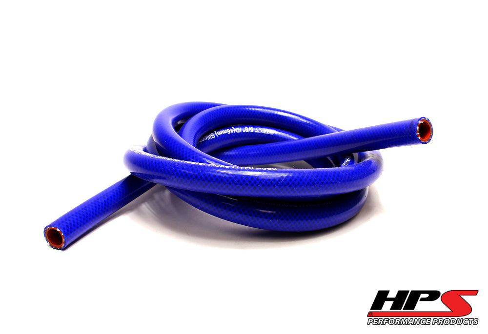 Silicone Heater Hose Tubing,High Temp 1-ply Reinforced,3/8" ID,10 Feet roll,Blue