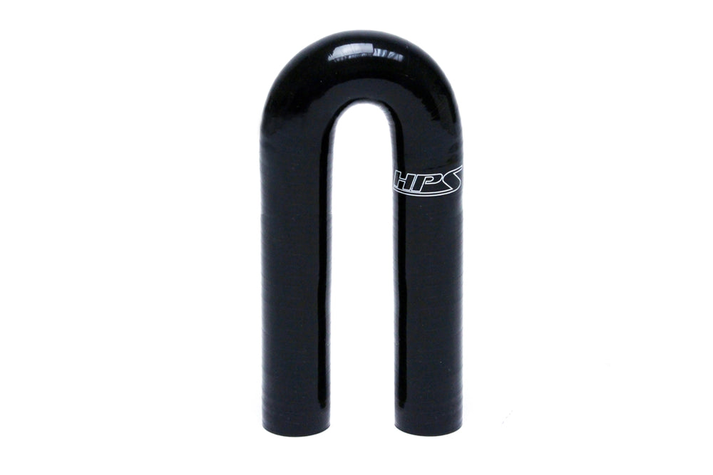 Silicone 180 Degree U Bend Elbow Hose,High Temp 4-ply Reinforced,5/8" ID,Black