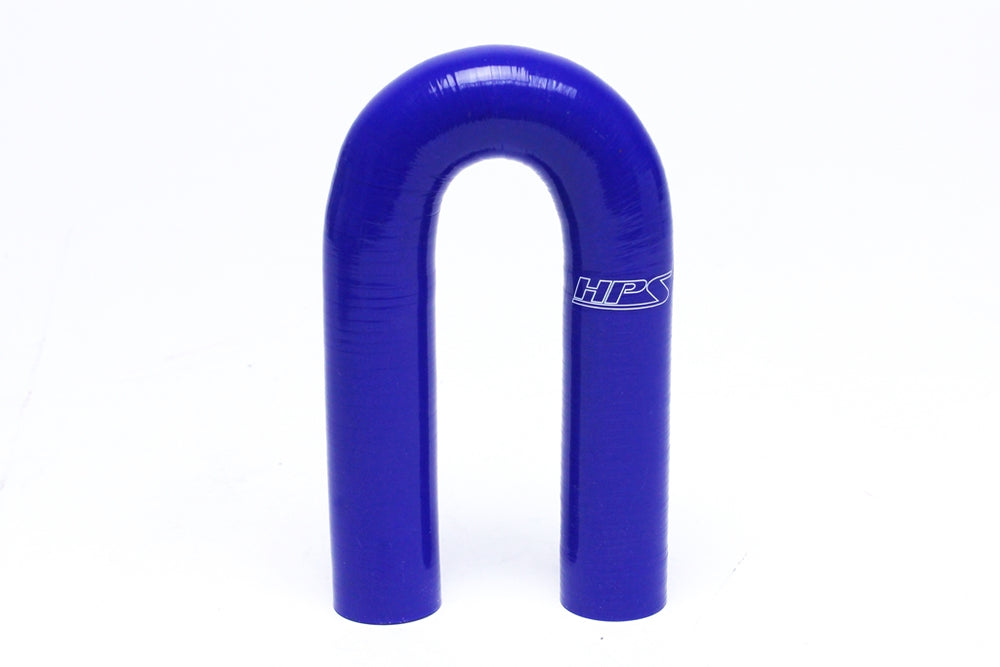 Silicone 180 Degree U Bend Elbow Hose,High Temp 4-ply Reinforced,1-3/8" ID,Blue