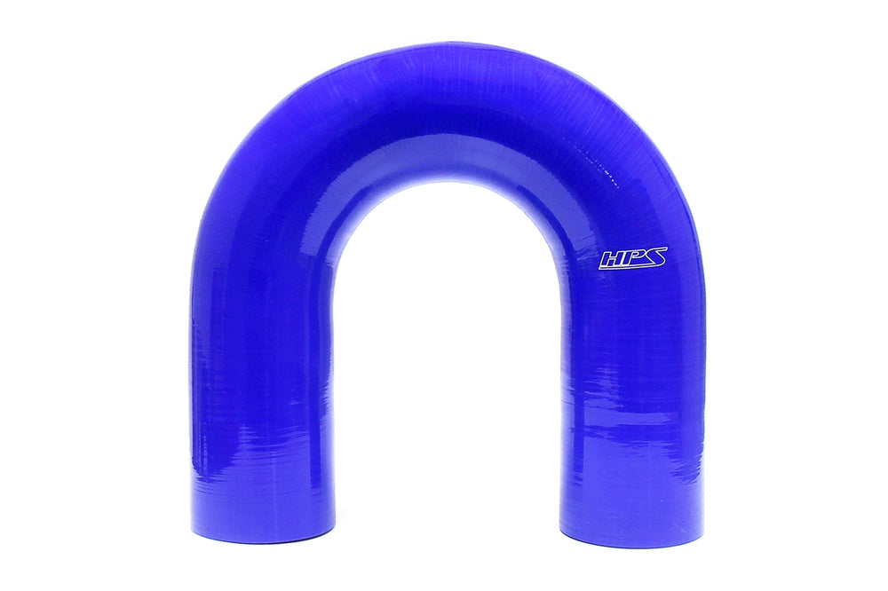 Silicone 180 Degree U Bend Elbow Hose,High Temp 4-ply Reinforced,2-1/2" ID,Blue
