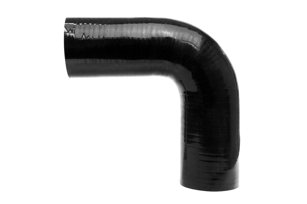 Silicone 90 Degree Elbow Coupler Hose,High Temp 4-ply Reinforced,2-1/4" ID,Black