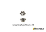 Honda Civic Type R (2017-2019) Titanium Dress Up Bolt Engine Kit - DressUpBolts.com