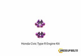 Honda Civic Type R (2017-2019) Titanium Dress Up Bolt Engine Kit - DressUpBolts.com